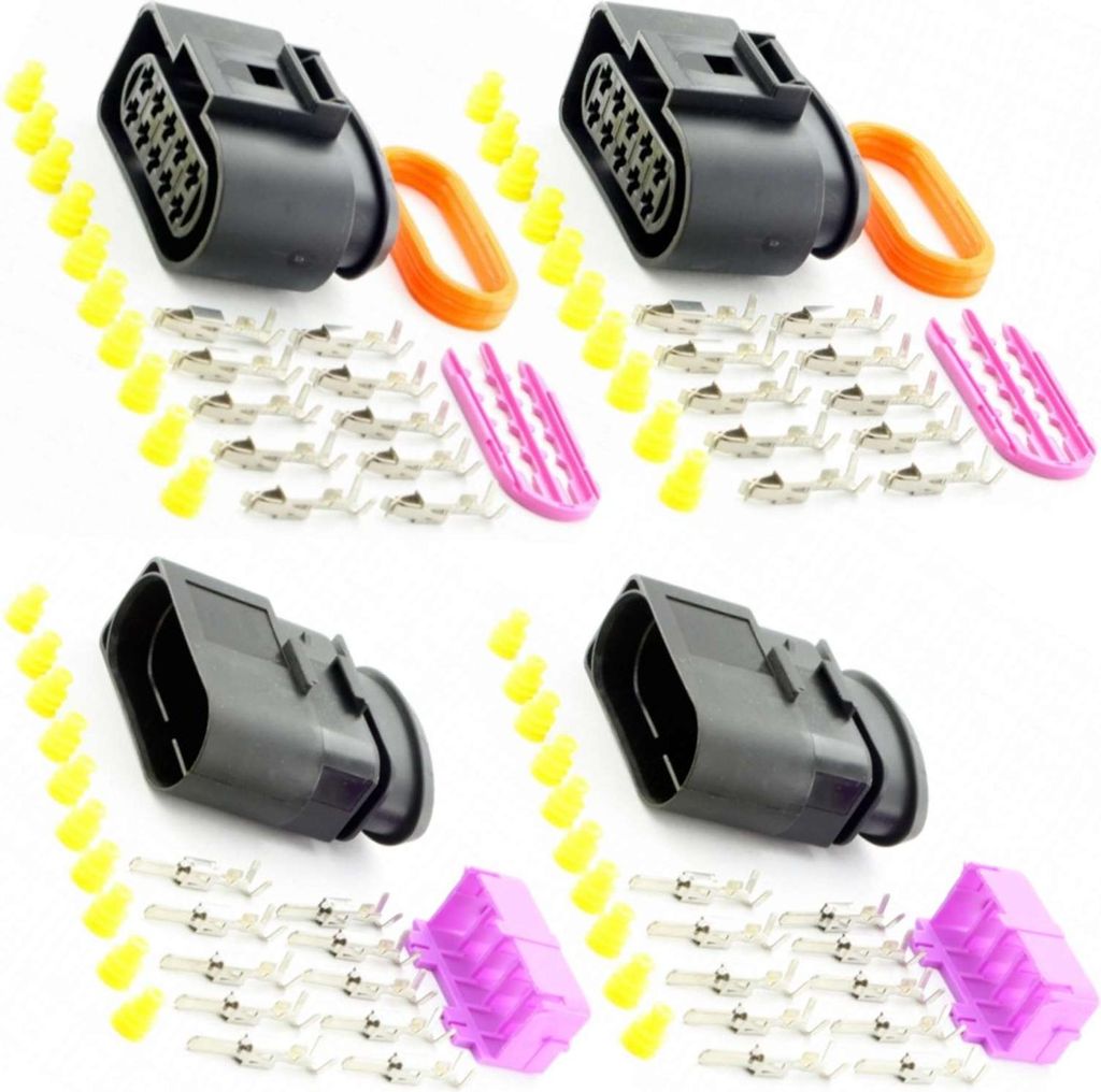 Overdrive-Racing 2x Reparatur Ersatz Stecker 10 Polig Reparaturstecker Passend Für 1J0973735 + 1J0973835