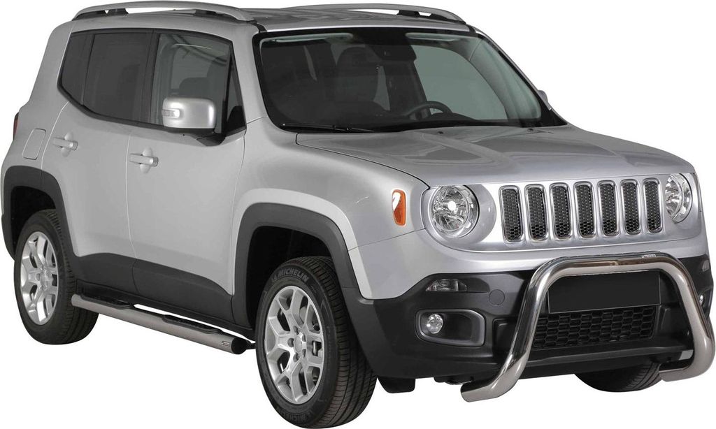Frontbügel Frontschutzbügel für Jeep Renegade 2014-2017 ø76mm Stahl Silber