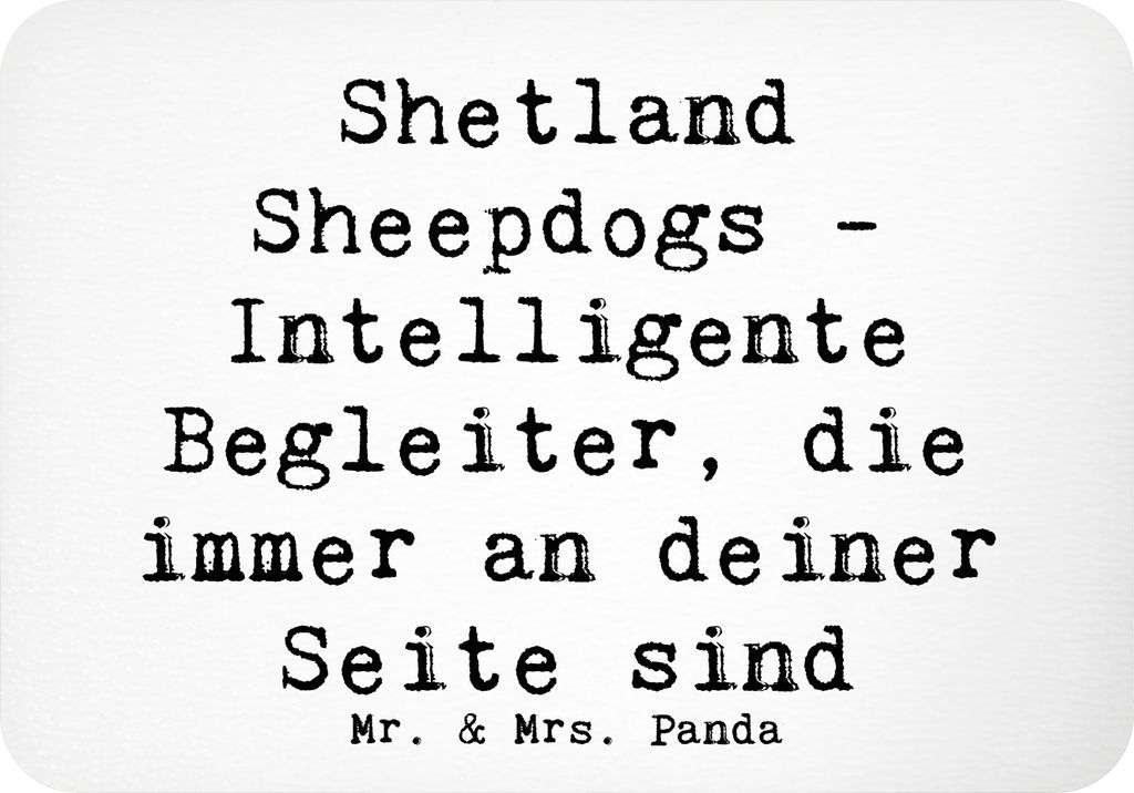 Mr. & Mrs. Panda magnet Spruch Shetland Sheepdog Freund - Weiß - Geschenk, Notizhalter, Hundeliebhaber, agiler Hund, whiteboardmagnet, enge Bindun...