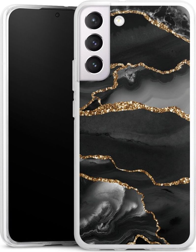 DeinDesign Handyhülle für Samsung Galaxy S22+ Silikon Hülle Case Smartphone Schutzhülle Glitzer Look Marmor Muster