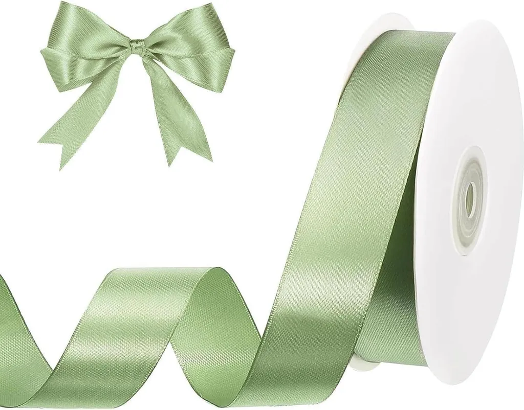 Ruban Satin Vert 25mm x 45m : Finition Pro pour vos Décorations