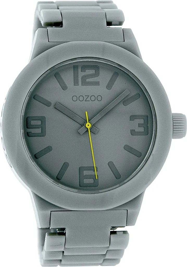 Montre à quartz analogique pour femme Oozoo grise en plastique léger