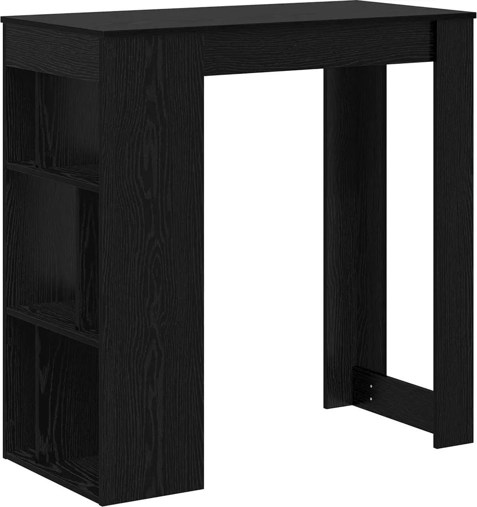 Tavolo Alto Bar SYFAX 102x50cm - Legno Multistrato Rovere Nero