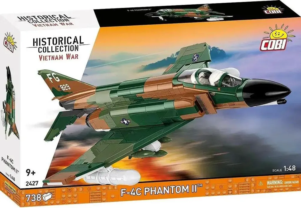 F-4F Phantom II Cobi 2427 : Maquette Avion sans Colle avec Figurine