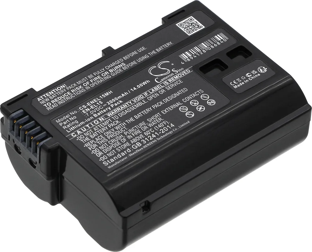 Batteria Nikon EN-EL15 Compatibile TECHTEK per D7200 D750 D610 1 V1