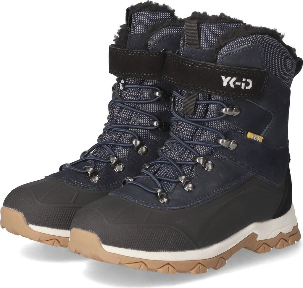 Lurchi Jungen Winterstiefeletten/ Stiefeletten LAURIN Schwarz/Blau Leder-Synthetik-Textil-Mix Größe: 32