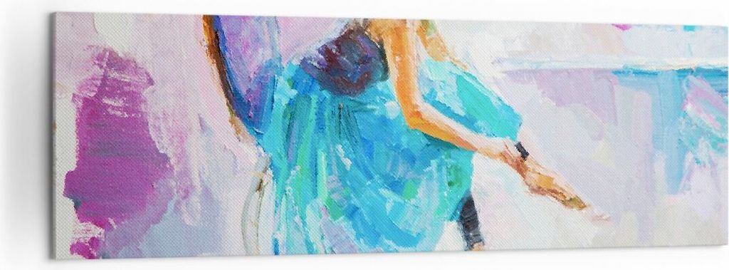 Bild auf Leinwand - Leinwandbild - Balletttänzer tanzen - 160x50cm - Wand Bild - Wanddeko - Leinwanddruck - Bilder - Kunstdruck - Wanddekoration -...