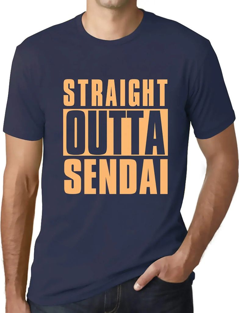 Herren Grafik T-Shirt Direkt aus Sendai – Straight Outta Sendai – Öko-Verantwortlich Vintage Jahrgang Kurzarm Lustige Druck Geburtstag Geschen...