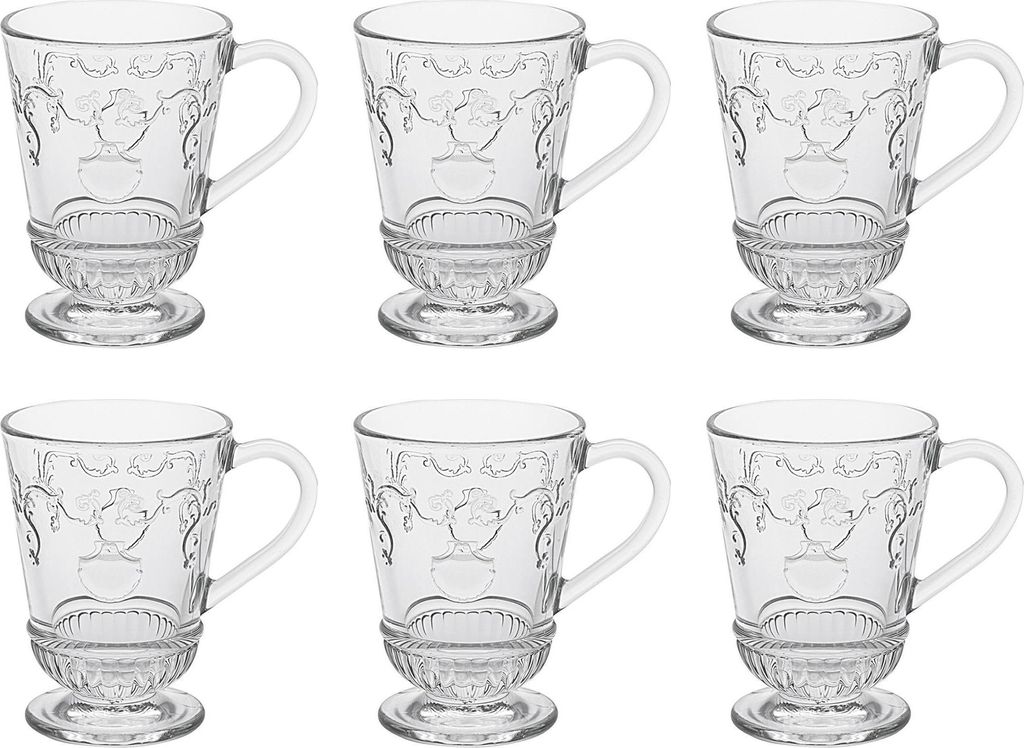 La Rochère 638901 Versailles Teeglas mit Henkel, 275 ml, klar (6er Pack)