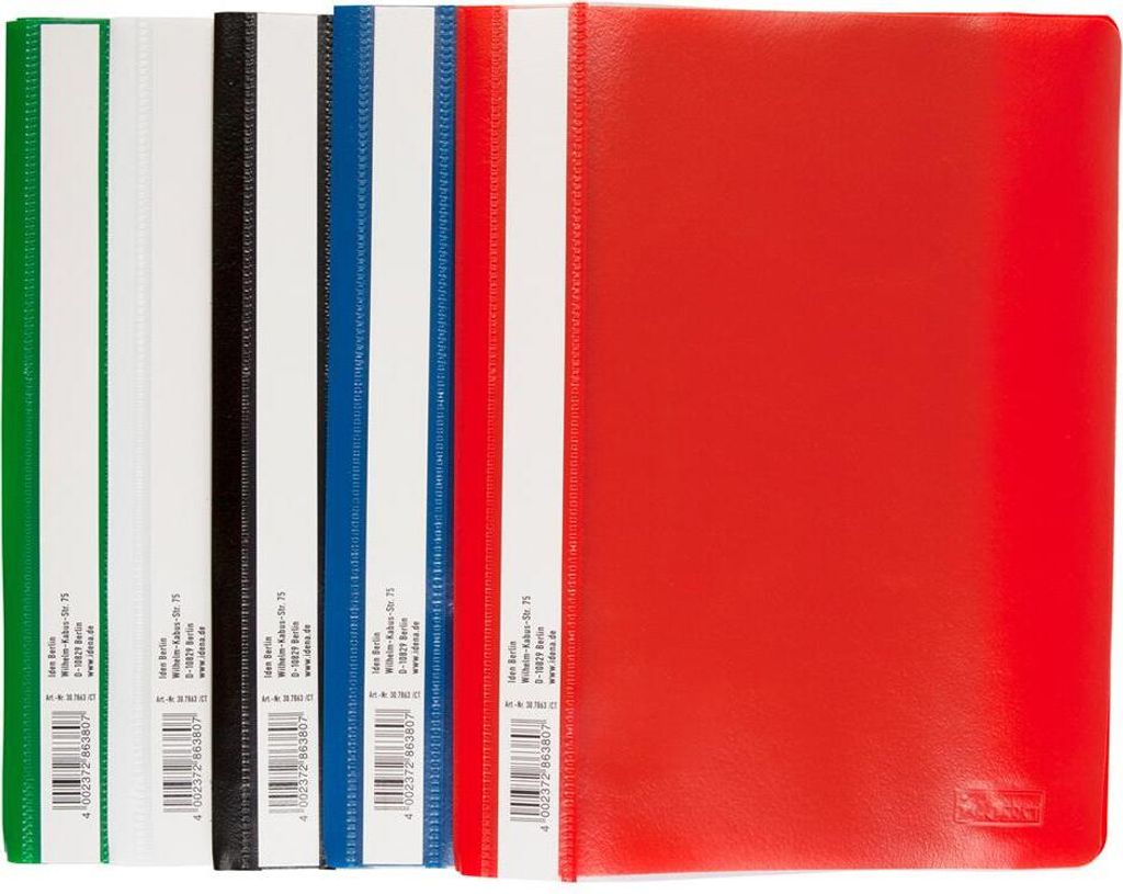 10 Schnellhefter DIN A5 / PP / 5 verschiedene Farben