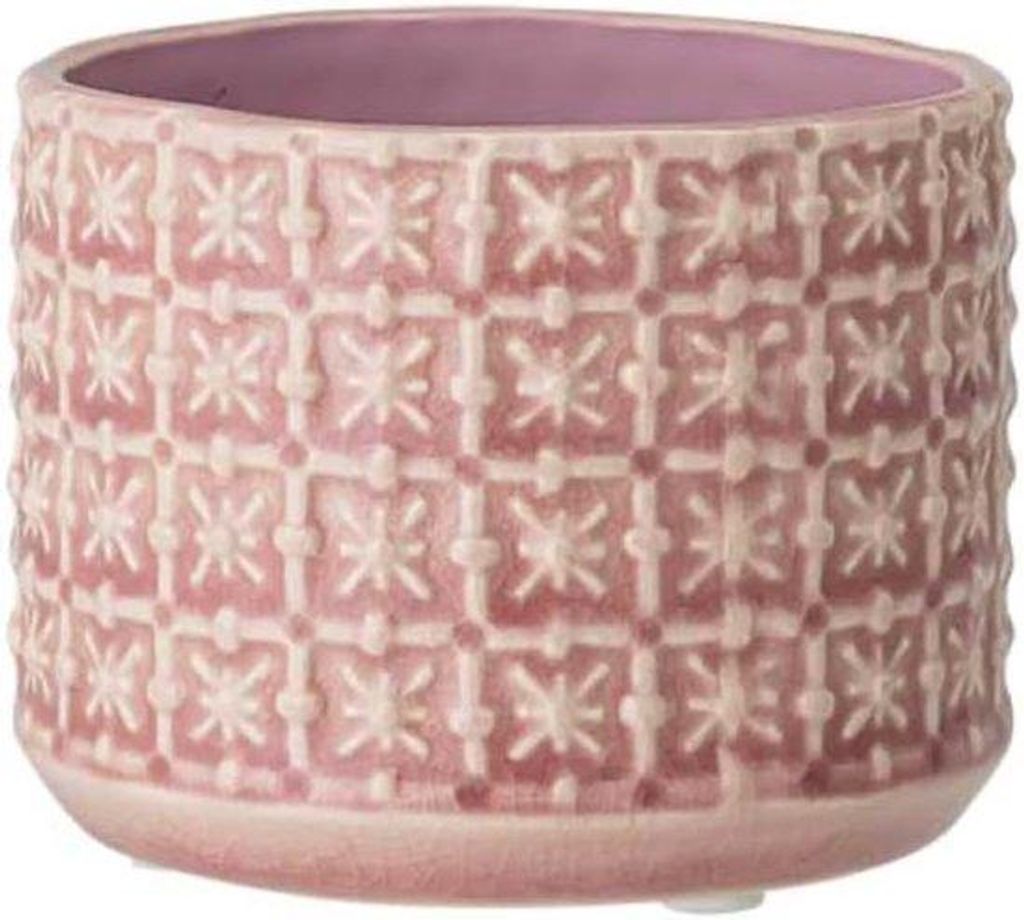 Keramische Blumentopf - für Zimmerpflanzen - rosa - 10 cm - einstückig