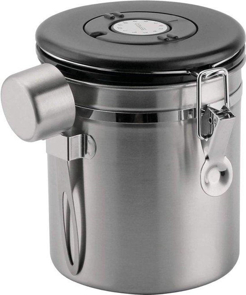 Edelstahl Silber Kaffeebohnen Dose Groß