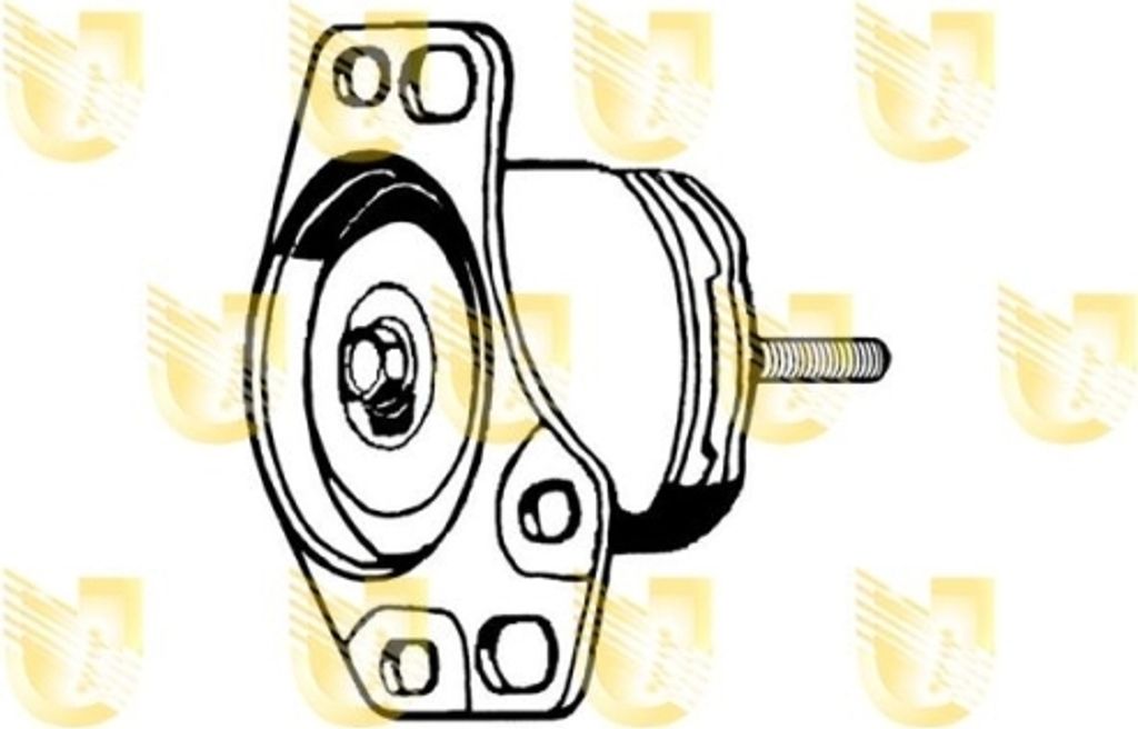 Lagerung Motor Unigom 395197 für Fiat Hinten