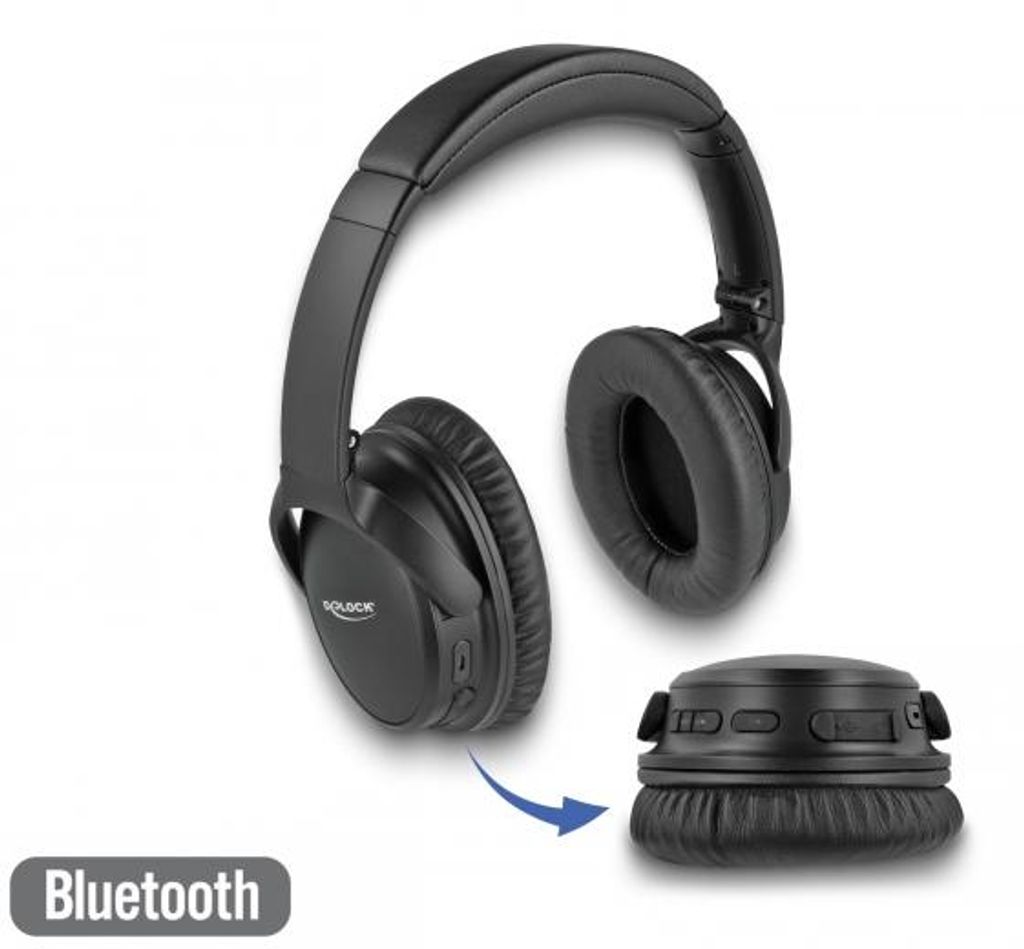 DELOCK Bluetooth 5.0 Kopfhörer Over-Ear Faltbar