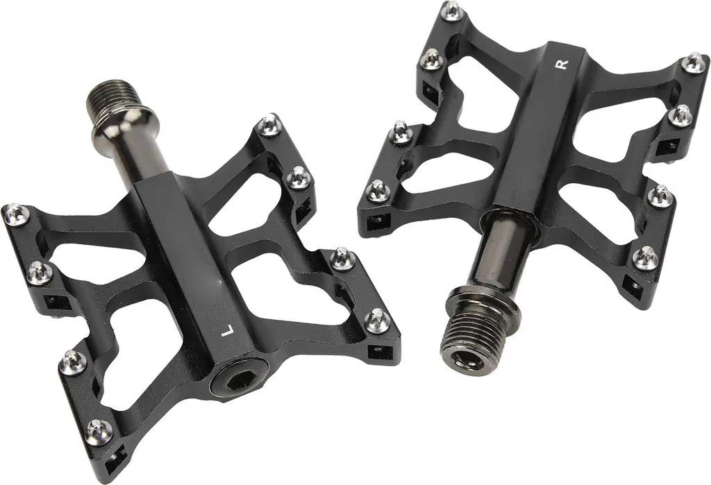 Pédales VTT CNC Durables Noir avec 3 Roulements en Alliage d'Aluminium