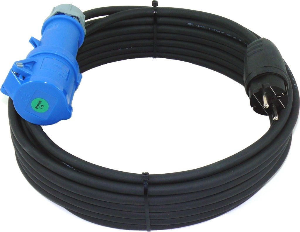 CEE Adapterkabel Camping Caravan Kupplung auf Schuko Stecker IP44 H07RN-F 3G1,5 3m