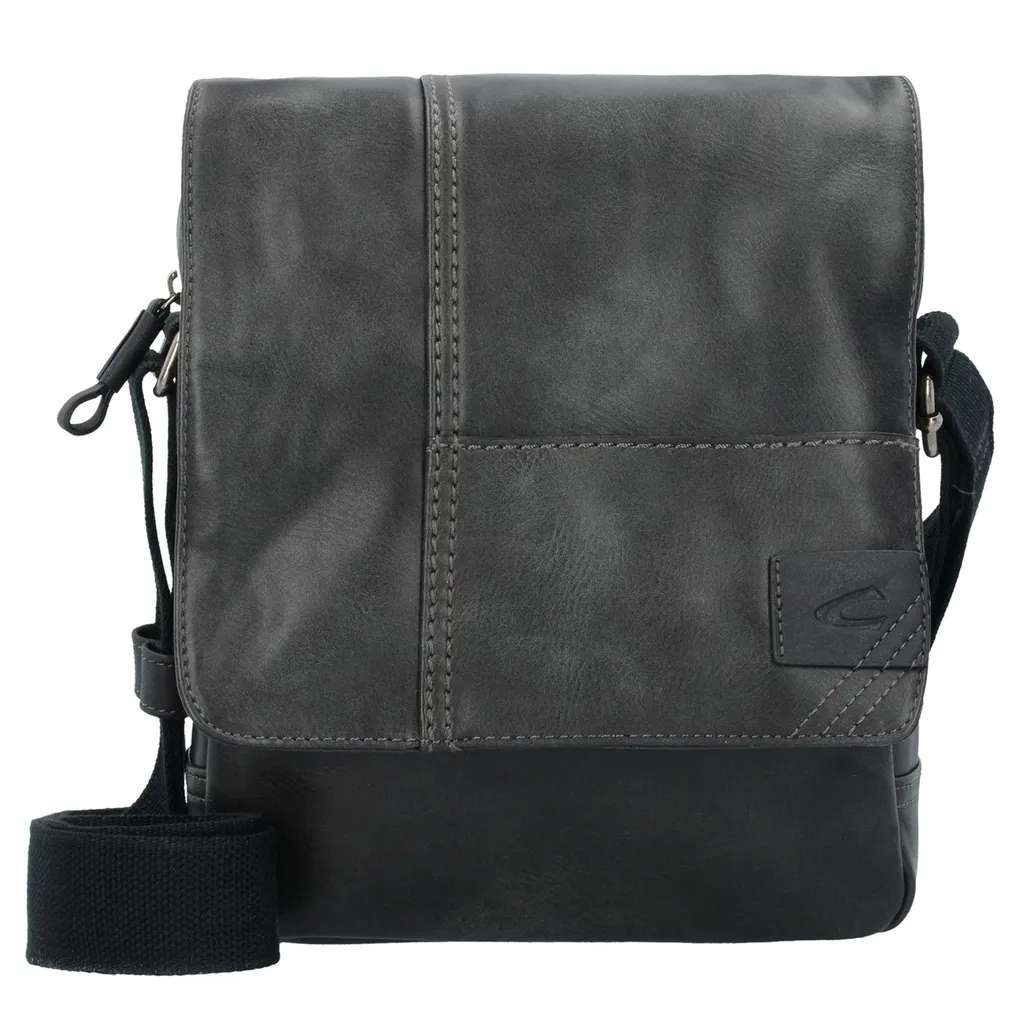 Petit sacoche homme camel active Laos 20 cm en textile noir résistant