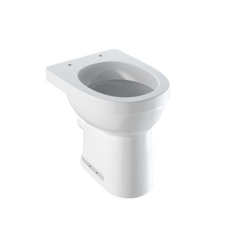 Geberit Stand-Flachspül-WC RENOVA COMFORT erhöht, barrierefrei, Abgang horizontal weiß