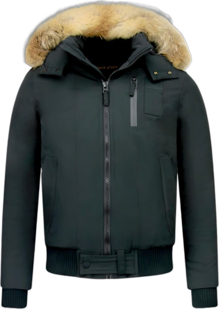 Jacke Mit Fellkragen Kurze Winterjacke - S