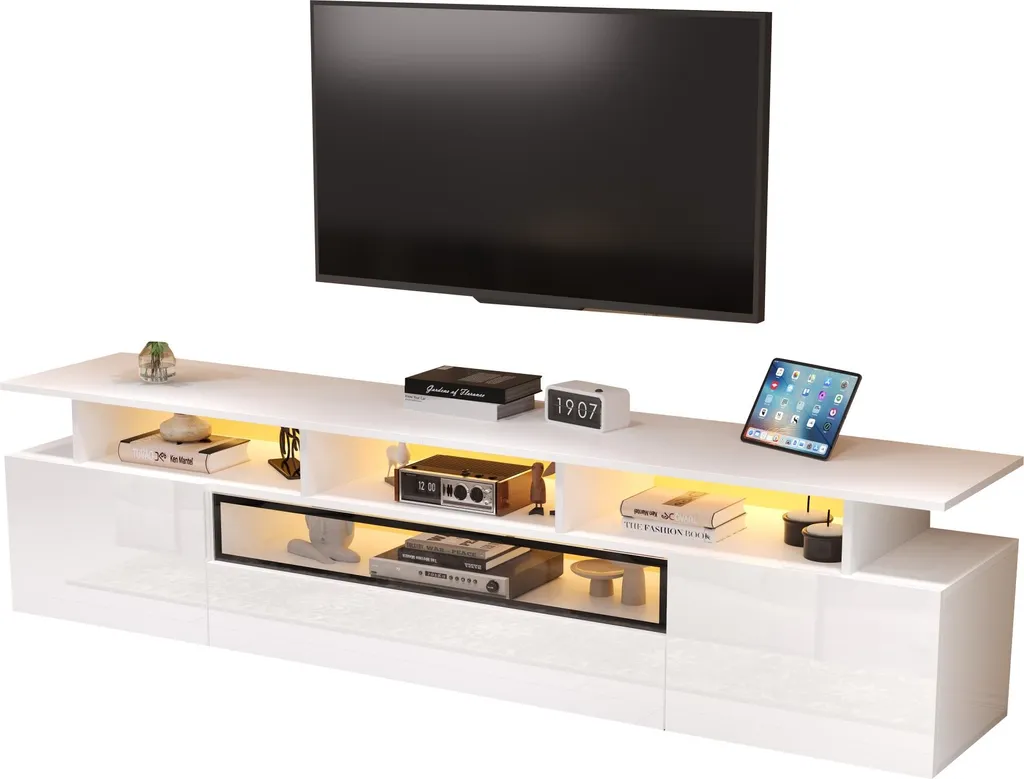 Support TV 180cm Idéal pour Cinéma Maison et Rangement Multimédia - 14