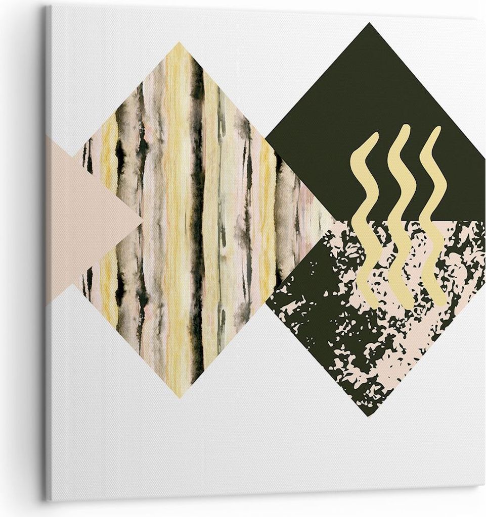 Bild auf Leinwand - Leinwandbild - Einteilig - Abstraktion Diamant Gürtel - 50x50cm - Wand Bild - Wanddeko - Wandbilder - Leinwanddruck - Bilder -...