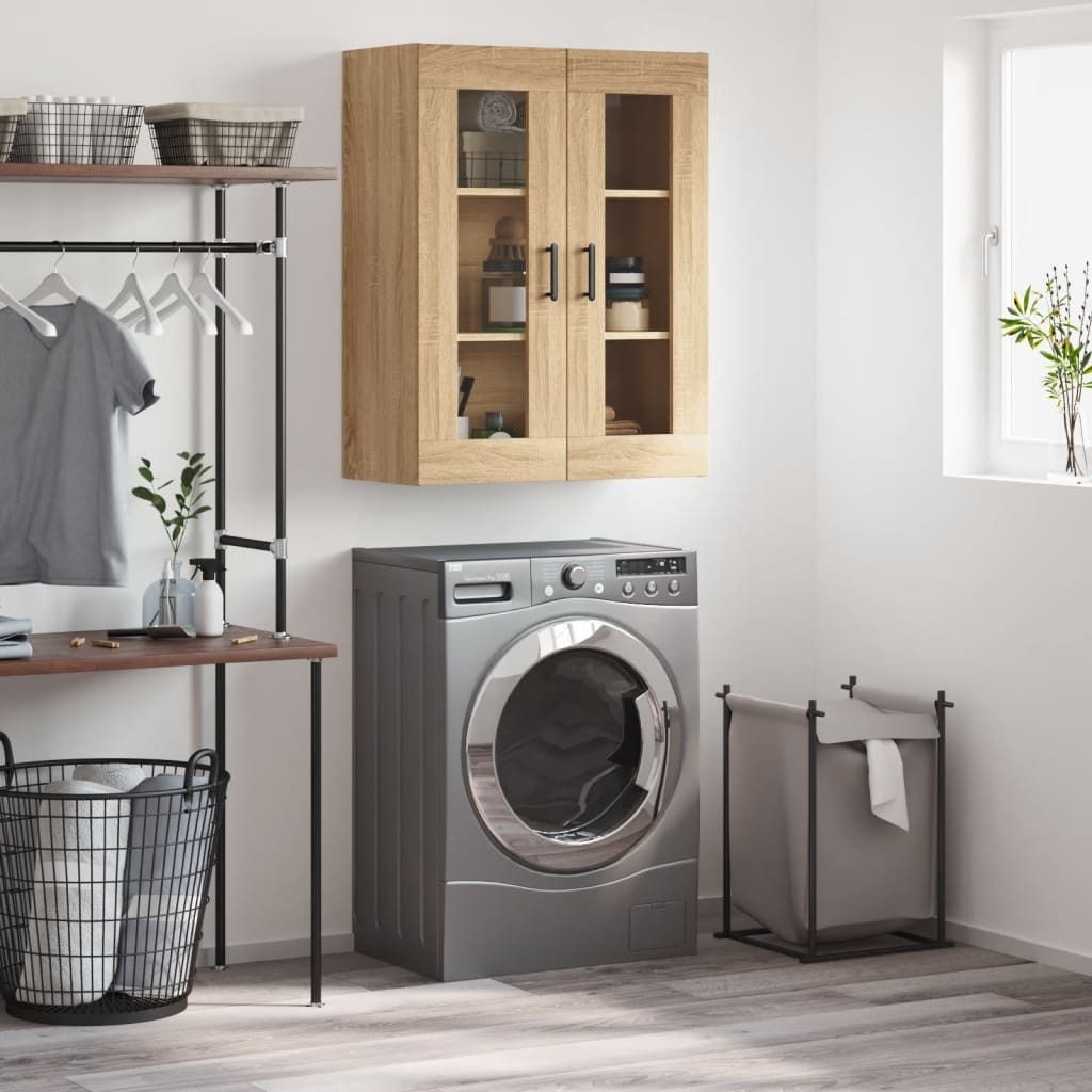 "SALE 2026"Wandschrank - elegantes Design - Küchenschrank /Badezimmerschrank - Sonoma-Eiche 69,5x34x90cm DE463810 - Kommoden