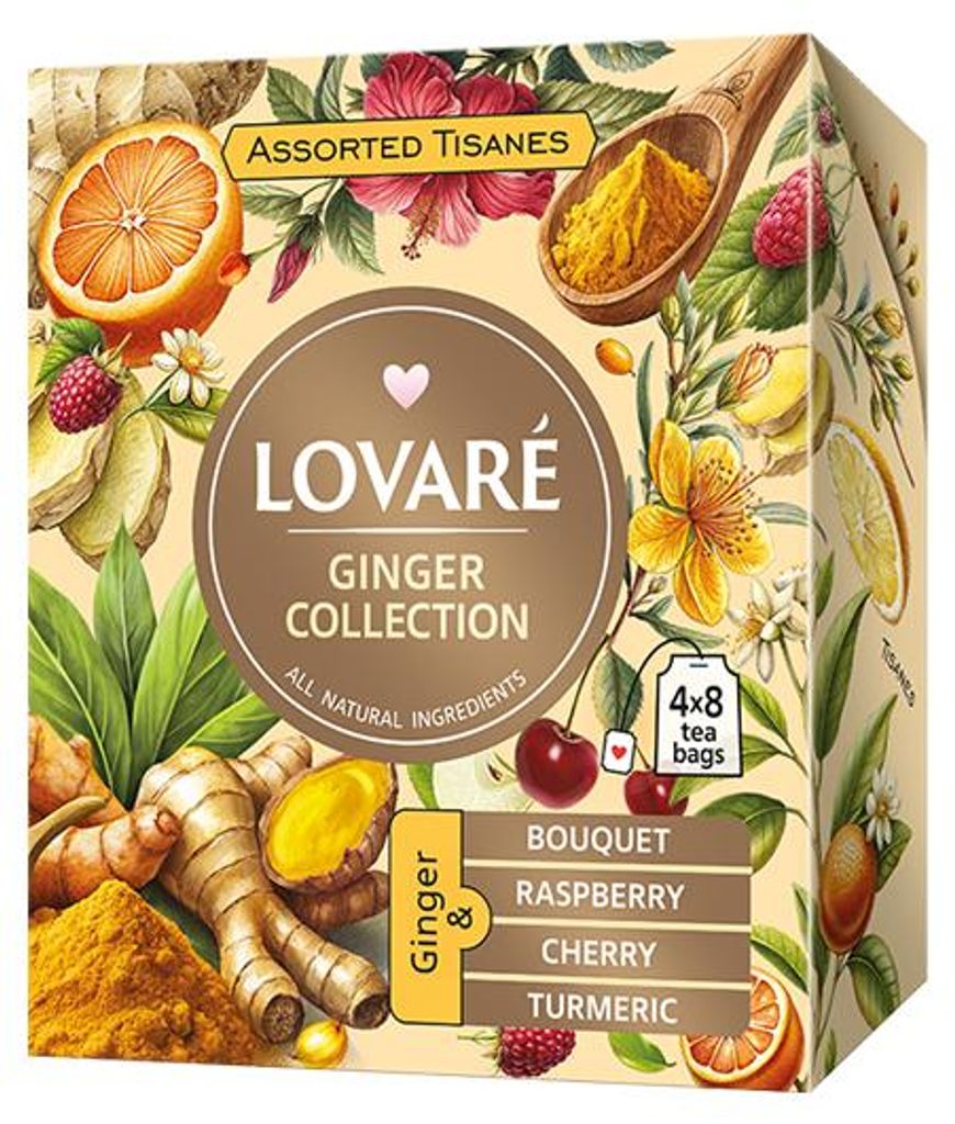 LOVARÉ Ginger collection 57,6g (32 sáčků, kolekce čajů) Image du produit 
