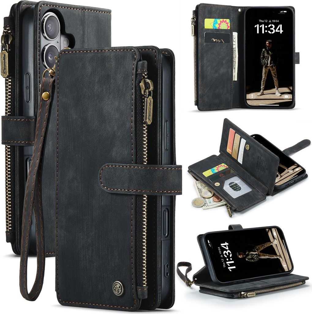 iPhone 17 Hülle - CaseMe C30 Klapphülle mit Brieftasche - Produktbild 