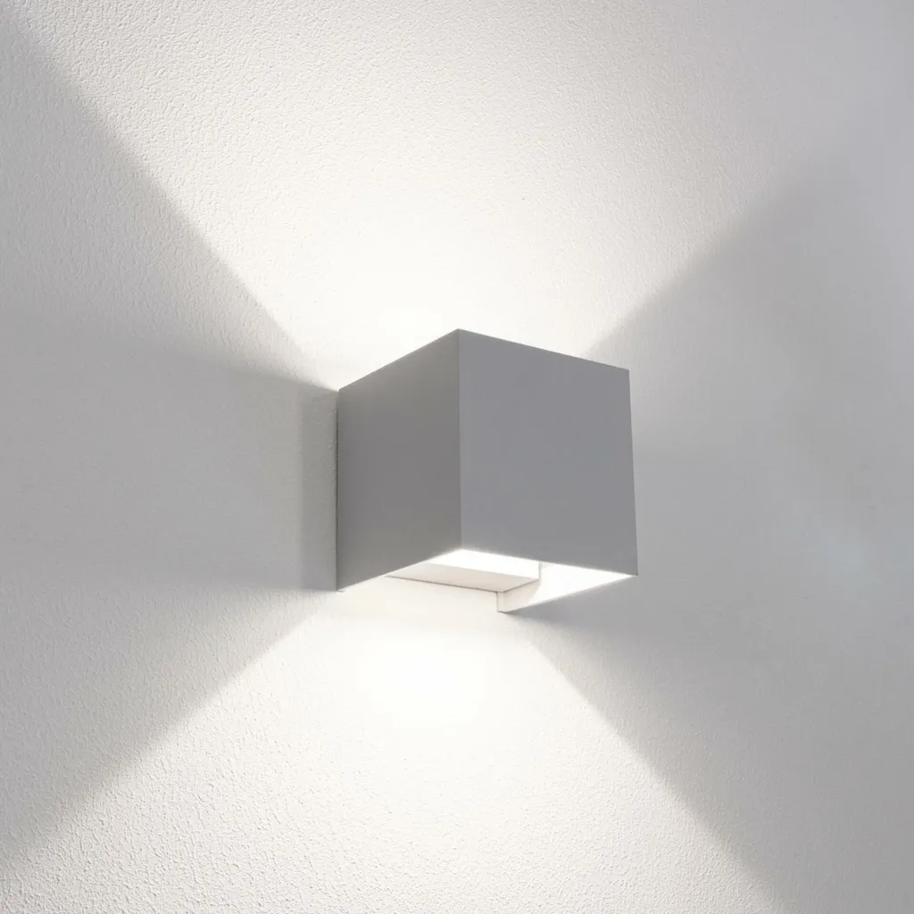 Applique extérieure LED anti-corrosion QUADRATO IP65 10W CENTURY Grise