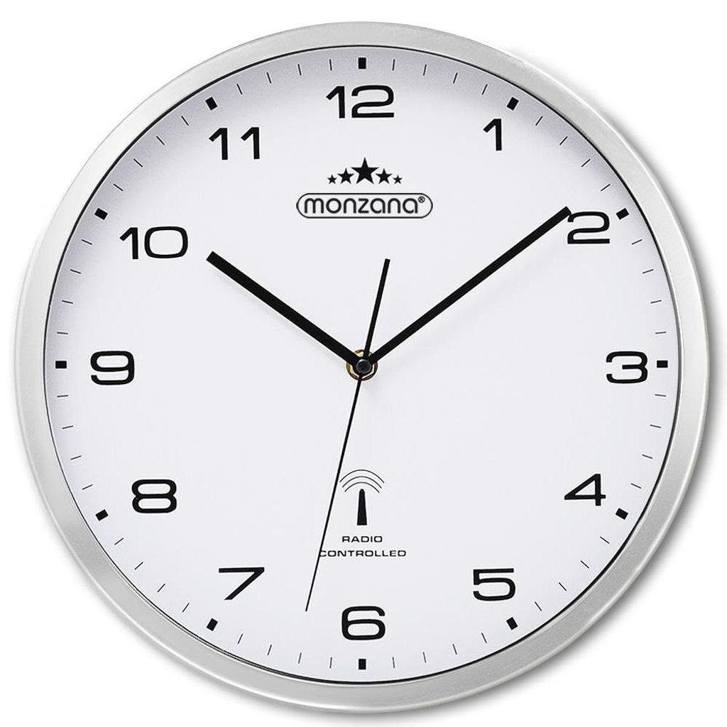 MONZANA® Wanduhr Funk Ø 31cm - Automatische Zeitumstellung Produktbild 