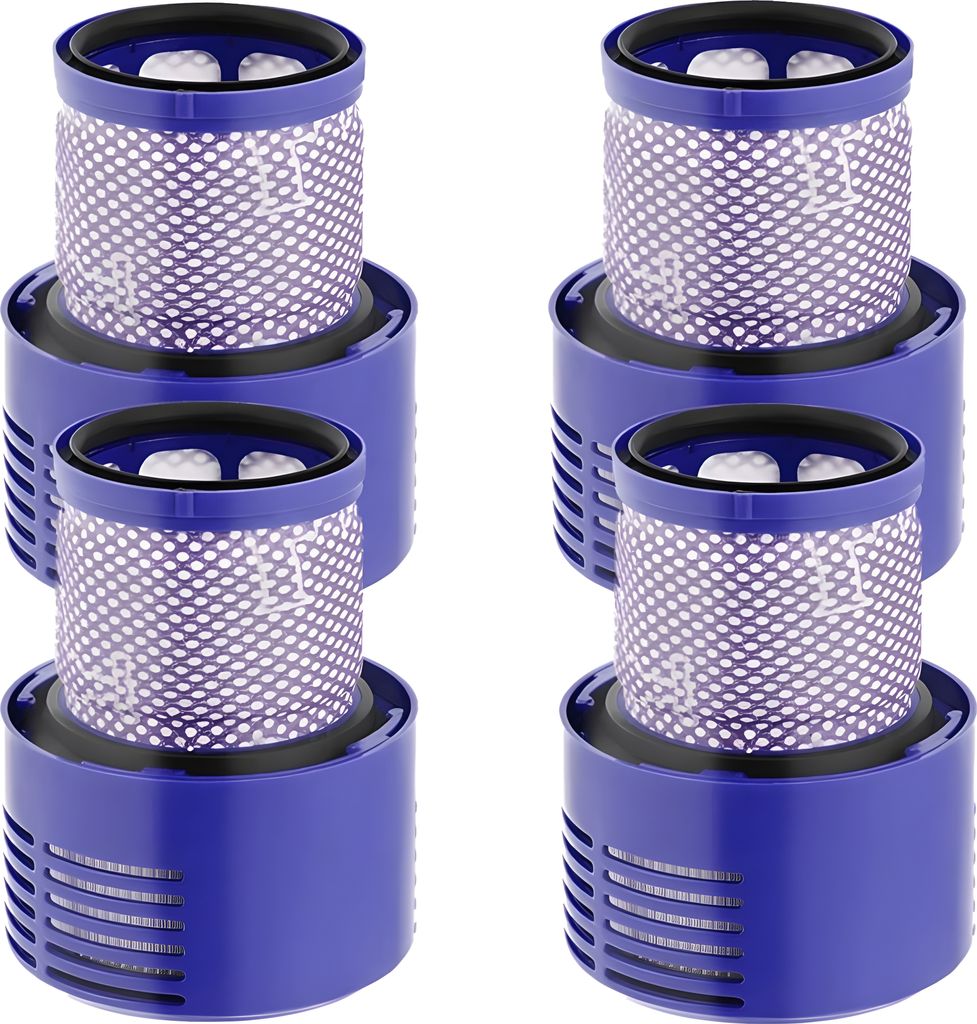 4x HEPA-Filter passend für den Dyson V10 Staubsauger Total Clean, Parquet, Motorhead, Animal waschbarer Stielstaubsauger DY-969082-01.