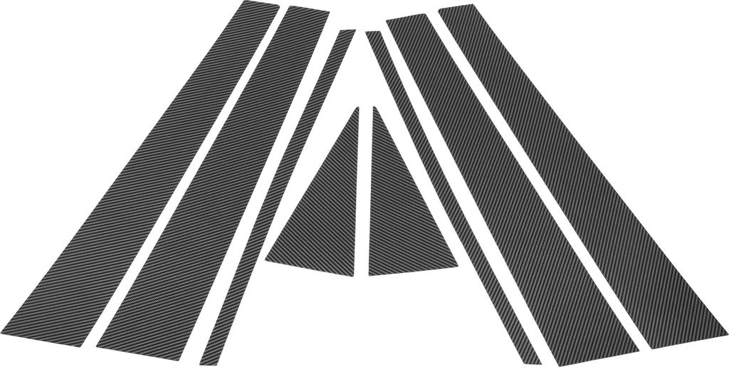 Türpfostenfensterleiste für Honda Odyssey 2005-2008 Vorne Hinten Links Rechts Anti-Kratz-Aufkleber Pfostenabdeckung Carbonfaser-Muster 8 Stück