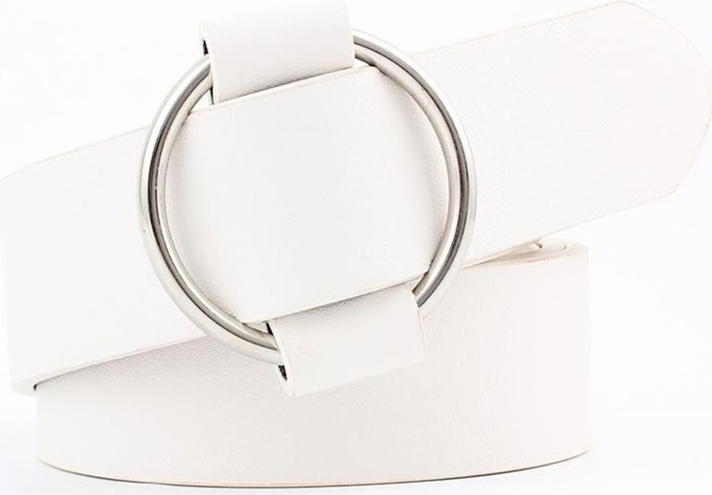 Stylischer weißer Schlaufengürtel für Damen – Hochwertiges Kunstleder KP12569