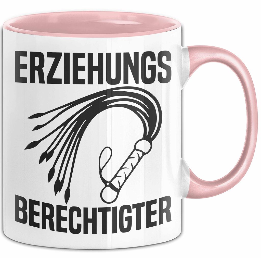 Erziehungsberechtigter Tasse Geschenk Sadomaso 18+ Geschenkidee (Rosa)