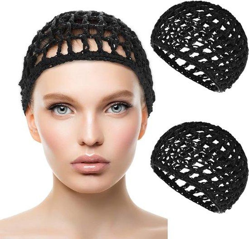 Duschschutz für 3 Stück trockenes, krauses Haar, Haarnetz, Stretch-Netz, gebreidene Haarnetze, Nachtkapuze, Badhaarnetz
