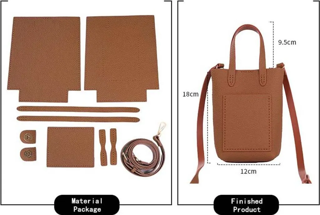 Borsa Cellulare DIY Pelle Marrone - Kit Artigianale Moda 2024