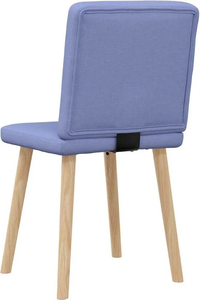 vidaXL Sedie da pranzo 2 pezzi. Tessuto blu denim - 6