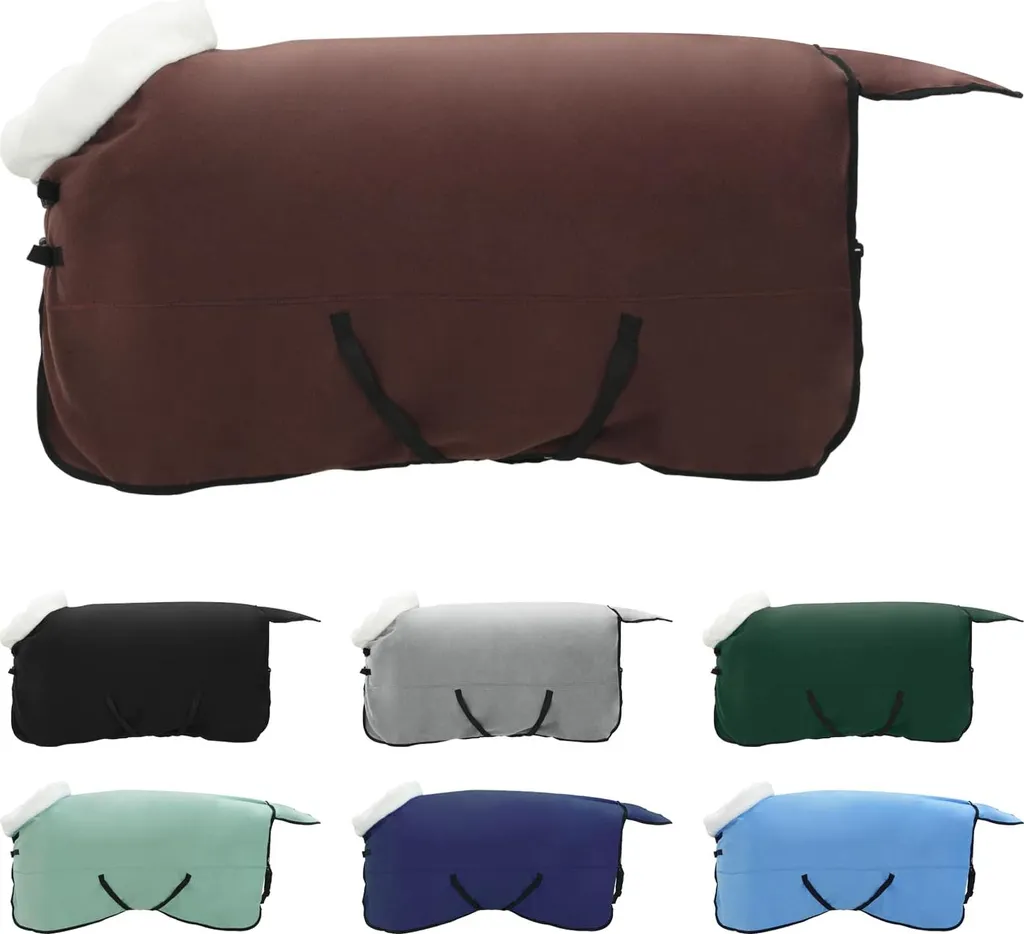 vidaXL Coperta per cavalli Marrone scuro 145 cm Pile polare