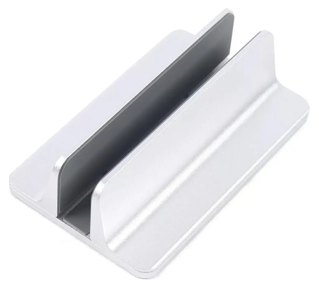 Support Vertical Laptop en Aluminium Argent - Évitez l'Encombrement PC - 8
