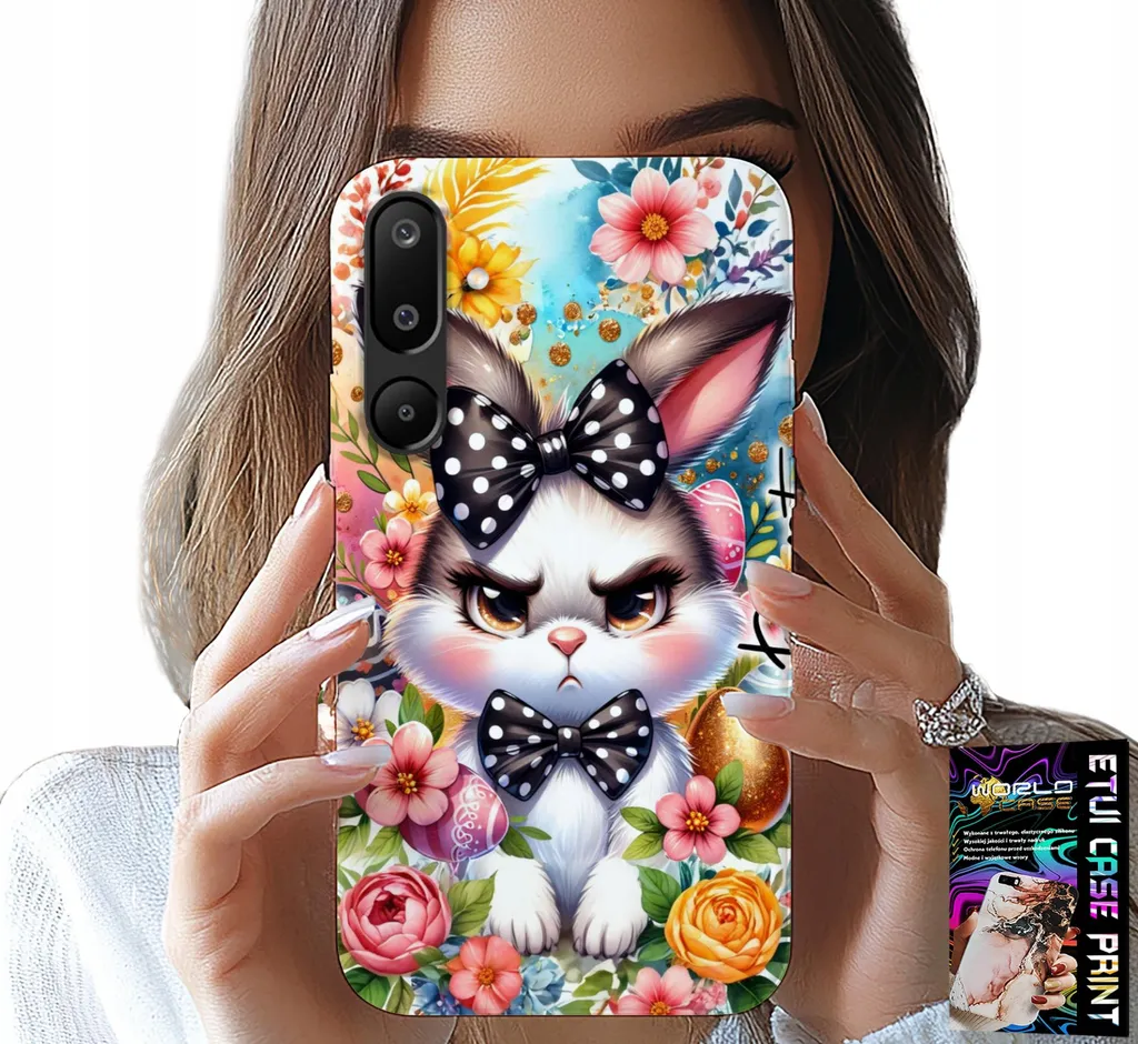 Custodia per Samsung Galaxy M16 5G - Coniglietto di Pasqua, lepre, uova + vetro