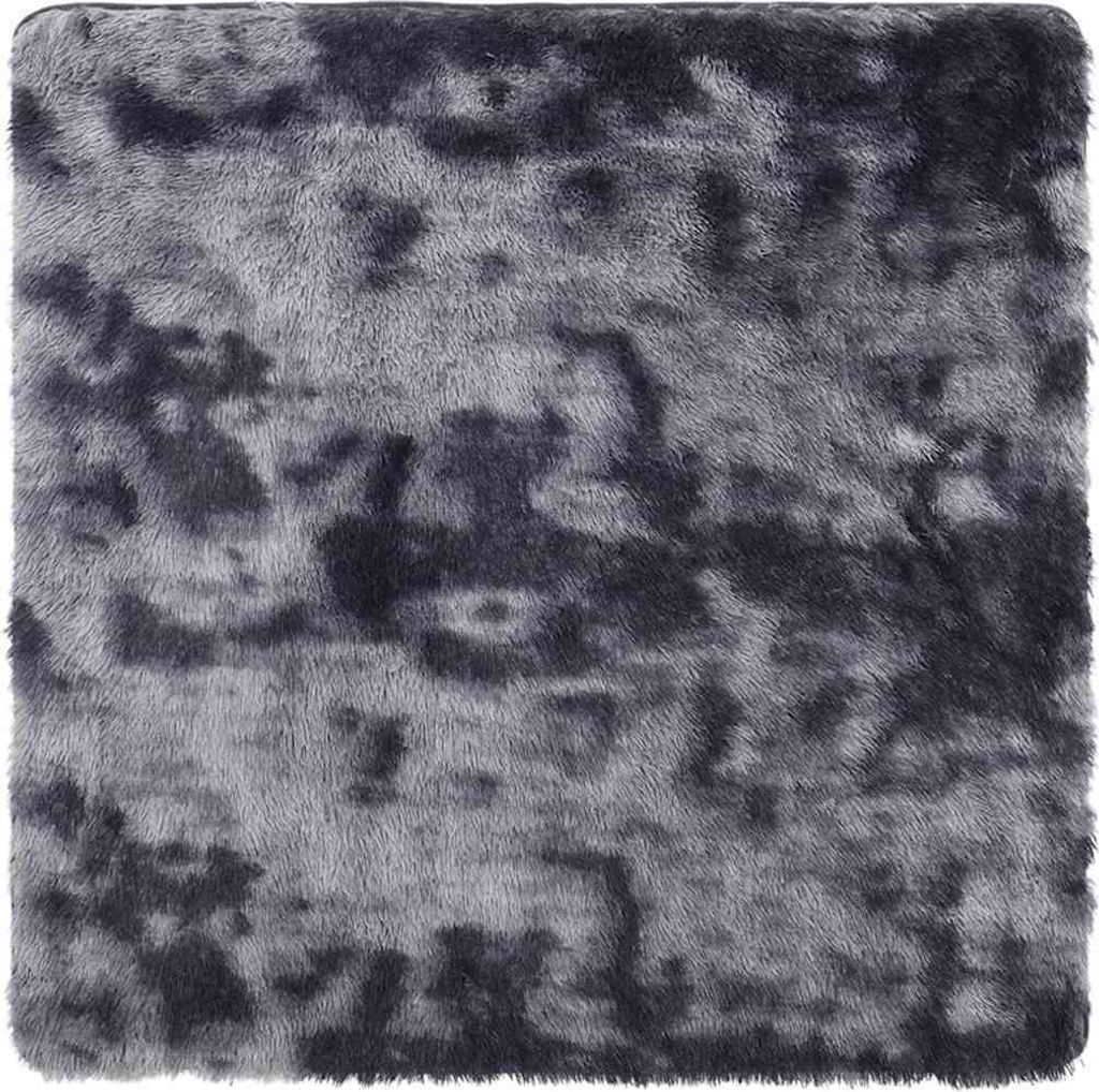 Teppich Shaggy Hochflor NAVARRA Dunkelgrau 240x240 cm Polyester