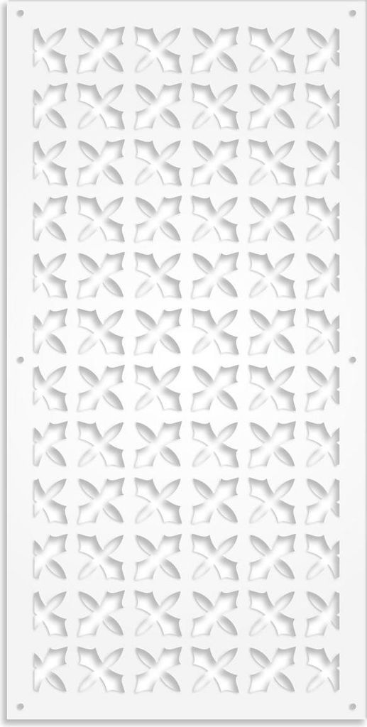 CRUSADES – Perforiertes PVC–Panel – Sonnenschutz 73x148 cm weiß
