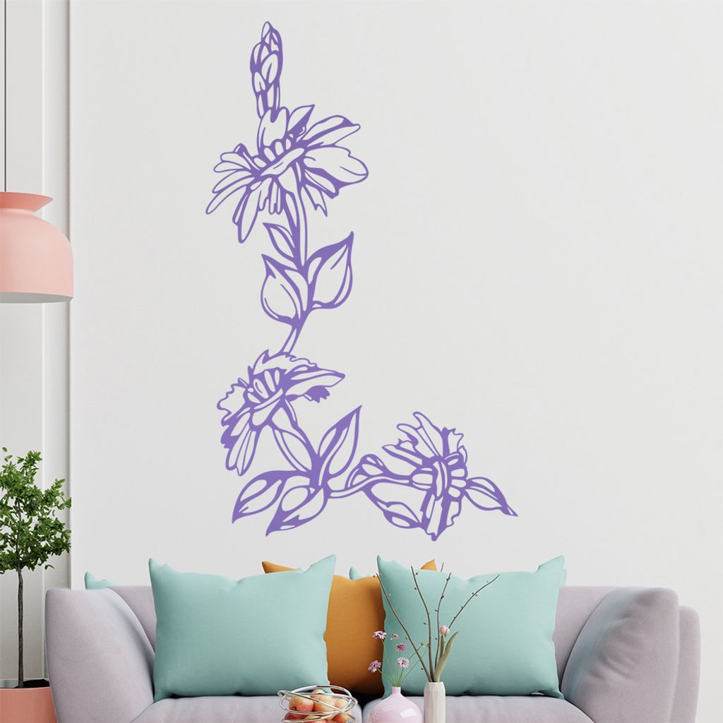 Blatt - Herz Wandtattoo in 6 Größen - Wandaufkleber Wall Sticker - Dekoration, Küche, Wohnzimmer, Schlafzimmer, Badezimmer