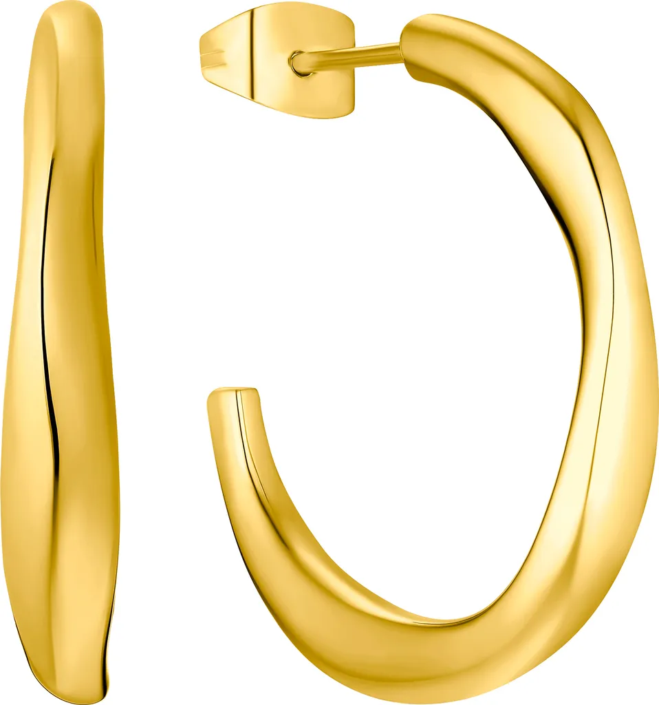 s.Oliver 2033900 Créoles Femme en Acier Inoxydable Doré Haute Qualité