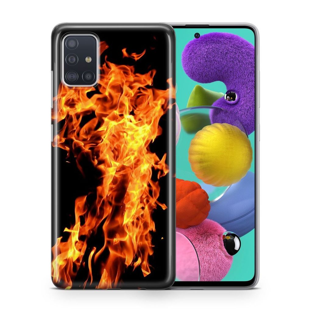 Handyhülle Schutzhülle für Huawei P10 Case Cover Tasche Bumper Etuis TPU, Modell:Huawei P10, Motiv auswählen:Feuer