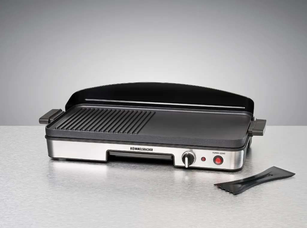Barbecue Rommelsbacher BBQ 2003 Inox avec Double Zone de Cuisson 50cm