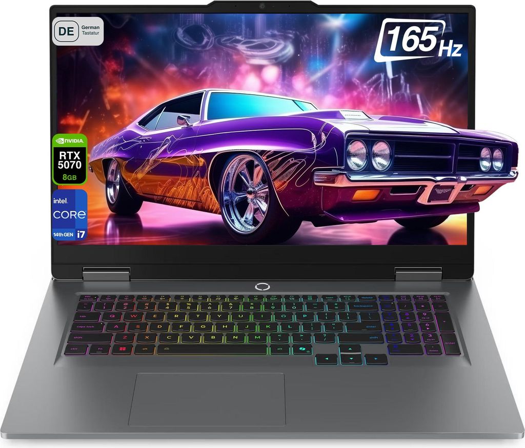 Lenovo LOQ Gaming AI Laptop, i7-14700HX, 17.3" FullHD, RTX5070, QWERTZ Tastatur, 64 GB RAM | 1 TB SSD