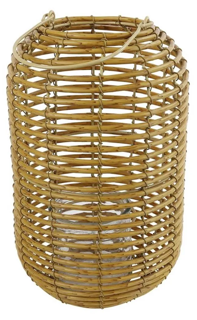 Windlight High M Naturel 20x22.5x33cm - Lanterne en bois et verre