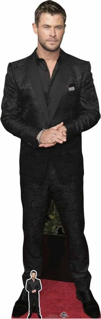 Pappfigur Chris Hemsworth im schwarzen Anzug 189 cm