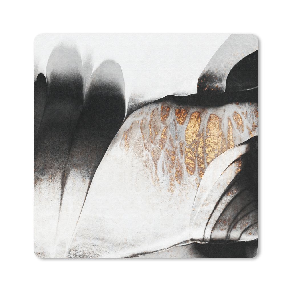 MuchoWow® Mauspad Mousepad Gold - Abstrakt - Design 20x20 Produktbild 